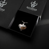 A piece of my heart lives in heaven Necklace - Memorial urn heart cremation necklace - BGCOPPER