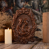 Bgcopper Holy family Nativity Wood Carving Gift Religious Family Wall Decor - BGCOPPER