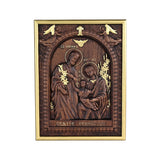 Beechwood Holy Family Wall Hanging: Carving Devotion in Wood, Bringing Sacred Warmth - BGCOPPER