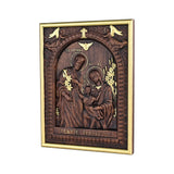 Beechwood Holy Family Wall Hanging: Carving Devotion in Wood, Bringing Sacred Warmth - BGCOPPER