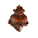Holy Family Three Sacred Hearts Wooden Wall Decoration - BGCOPPER