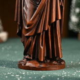 Wooden statue of Joseph holding Baby Jesus Gift Wood Carving - BGCOPPER