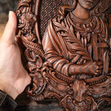St. Barbara, patron saint of artillery, wood sculpture - BGCOPPER