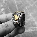 Vintage Praying Cross Ring- Stainless Steel Religious Gift - BGCOPPER