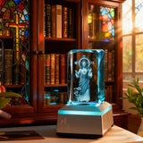 Sacred Heart of Jesus LED Crystal Lamp: A Christian Symbol of Love & Devotion