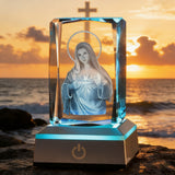 Our Lady of the Immaculate Heart Crystal Ornament