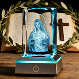 Our Lady of the Immaculate Heart Crystal Ornament
