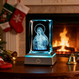 Our Lady of the Immaculate Heart Crystal Ornament