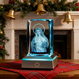Our Lady of the Immaculate Heart Crystal Ornament