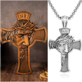 Jesus Holy Crown of Thorns Wood Cross, Christ delivered us from the curse of sin - BGCOPPER