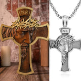 Jesus Holy Crown of Thorns Wood Cross, Christ delivered us from the curse of sin - BGCOPPER