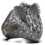 Archangel Michael Steel Titanium Ring——Giving us the strength and courage to move forward - BGCOPPER