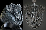 Archangel Michael Steel Titanium Ring——Giving us the strength and courage to move forward - BGCOPPER