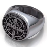 Saint Benedict Medal Stainless Steel Ring - BGCOPPER