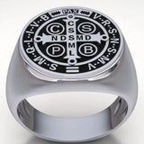 Saint Benedict Medal Stainless Steel Ring - BGCOPPER