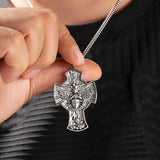 925K Sterling Silver Trinity and Archangel Dragonslayer Cross Necklace - BGCOPPER