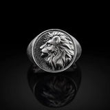 Stylish Lion Round Stainless Steel Men's Ring - BGCOPPER