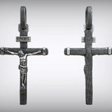 Jesus Crucifixion S925K Silver Crucifix Pendant- with 5mm Titanium Cuban Chain - BGCOPPER