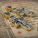 Orthodox S925K Silver Double-Sided Engraved Jesus Christ Crucified and Saints Orthodox Necklace - BGCOPPER