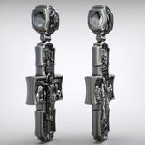 Orthodox S925K Silver Double-Sided Engraved Jesus Christ Crucified and Saints Orthodox Necklace - BGCOPPER