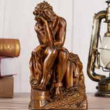 Boxwood "Crown of Thorns" Jesus Meditation Sculpture - Hand-carved Spiritual Art | A Concrete Reminder o - side view