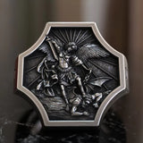 Archangel Michael S925K Silver Ring - BGCOPPER