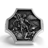 Archangel Michael S925K Silver Ring - BGCOPPER