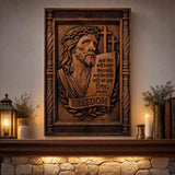 John 8:32 "The Truth Shall Set You Free" - Hand-Carved 3D Jesus Christ Plaque