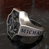 Archangel Michael S925K Silver Ring - BGCOPPER