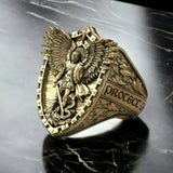 Archangel Michael Steel Titanium Ring——Giving us the strength and courage to move forward - BGCOPPER