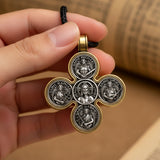 Baroque Style Crucifix Pendant with Jesus and the Four Archangels – A Symbol of Faith and Divine Protection
