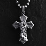 Crucifixion Prayer Necklace Madonna Prayer S925K Silver Necklace - BGCOPPER
