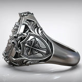 St. Michael Archangel Holy Sword Gabriel Angel S925K Silver Ring - BGCOPPER