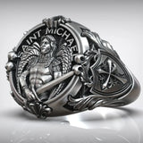 St. Michael Archangel Holy Sword Gabriel Angel S925K Silver Ring - BGCOPPER