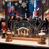 Layered JOY Nativity Wood Carving | Handcrafted Boxwood Christmas Faith Decor — A Testament of God’s Grace