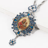 Vintage Our Lady & Child Icon Necklace