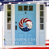 🌟 Patriotic Eagle Wooden Wreath | 4th of July Decor for Christian Homes