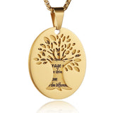 Tree of Life Prayer Stainless Steel Necklace – Growth, Faith & Courage