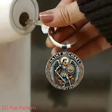 Saint Michael Defender Glass Keychain: Carry His Protection in Your Pocket