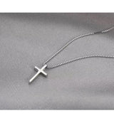 s925 sterling silver cross necklace Fashionable and versatile pendant - BGCOPPER