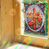 🌟 Stained Glass Cross Window Art: Where Faith Meets Light