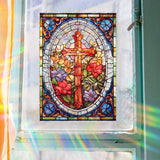 🌟 Stained Glass Cross Window Art: Where Faith Meets Light