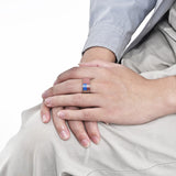 Patriotic American Flag Enamel Titanium Steel Ring