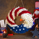 🌟 Patriotic Eagle Wooden Wreath | 4th of July Decor for Christian Homes