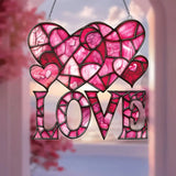 Love & Hearts Stained Glass Suncatcher: A Radiant Celebration of Love