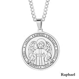 Seven Archangel's Medal Pendant Amulet - Under their wings, we walk with peace of mind - BGCOPPER