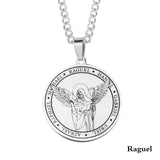 Seven Archangel's Medal Pendant Amulet - Under their wings, we walk with peace of mind - BGCOPPER