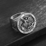 Archangel Michael Stainless Steel Ring - BGCOPPER