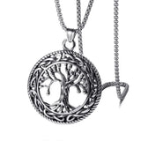 Tree of Life Necklace Pendant Stainless Steel Protection Lucky Talisman Celtic Jewelry for Men Women - BGCOPPER