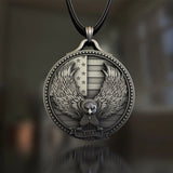 American Eagle G.I. Badge Commemorative Coin Pure Pewter Pendant Necklace - BGCOPPER